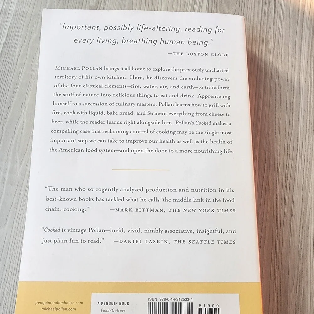 Michael Pollan Cooked A Natural History of Transformation Paperback